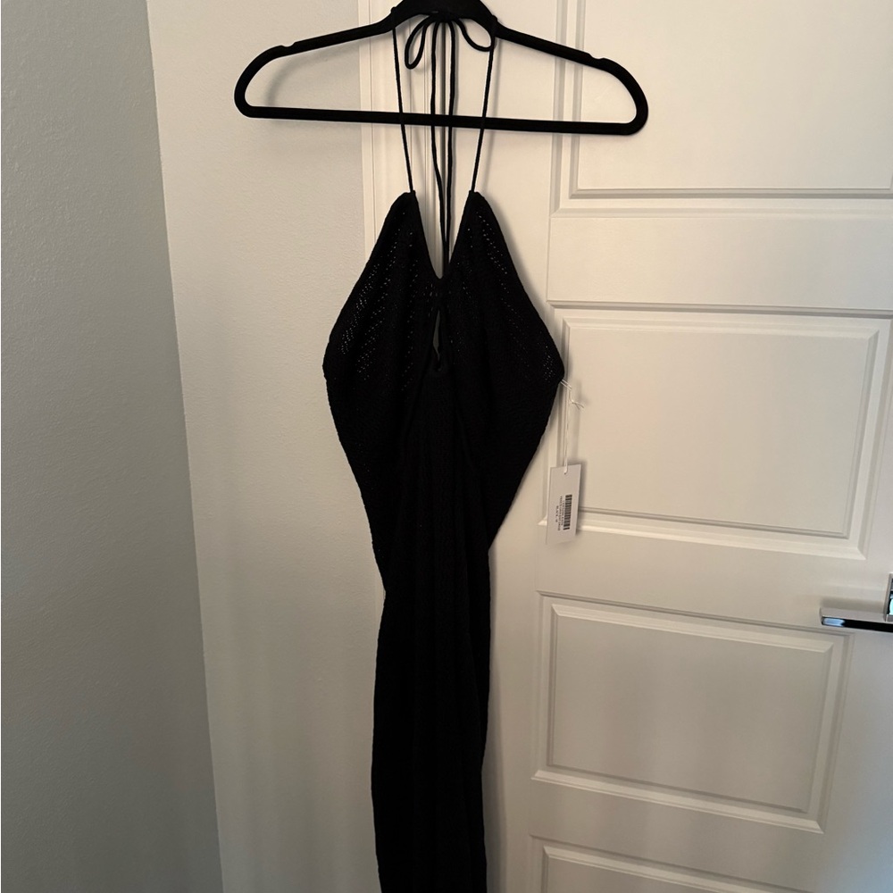 NWT Reformation Venete Open Knit Dress - Black - Medium (M). - Picture 3 of 5